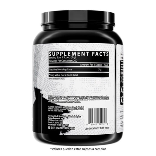 Creatina 1000g Nutrex 200Servicios