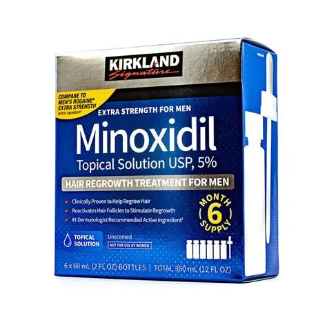 Kirkland Minoxidil 5% Original - 6Frascos (6meses de tratamiento)