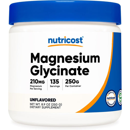 Nutricost Magnesio Glicinato en polvo (250g)